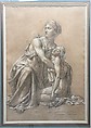 The Punishment of Niobe, Merry Joseph Blondel (French, Paris 1781–1853 Paris), Conté crayon and white chalk on buff paper